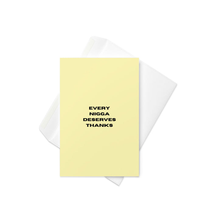 E.N.D. THANKS - Greeting card