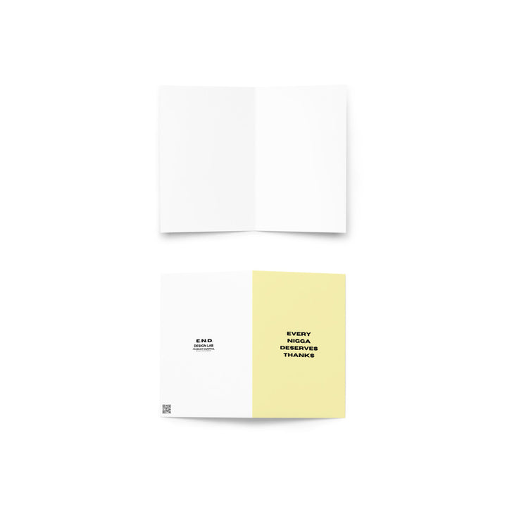 E.N.D. THANKS - Greeting card