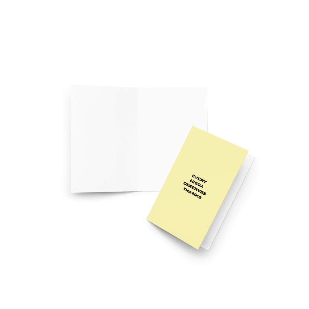 E.N.D. THANKS - Greeting card